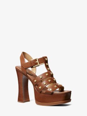 michael kors jagger|Jagger Studded Leather Platform Sandal .